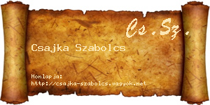 Csajka Szabolcs névjegykártya